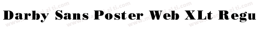 Darby Sans Poster Web XLt Regular字体转换